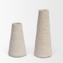 71492 - Cono Off-White Marble Cone Shaped Candle Holders (Set of 2)