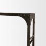 50372-AB - Brodie VII 32L x 22W x 94H Brown Wood Gun-Metal Bracing Four Shelf Shelving Unit