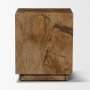 71206 - Matteo Solid Rainforest Rust Marble Square Side Table