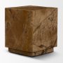 71206 - Matteo Solid Rainforest Rust Marble Square Side Table