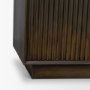 71338 - Cinder Distressed Dark Brown Wood Reeded 4-Door Closed Sideboard
