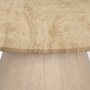 71350-AB - Allyson 36" Light Wood Base w/ Travertine Top Coffee Table