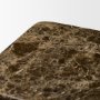 71391-AB - Kendrix Dark Brown Oak Wood Cappuccino Marble 4 Door Closed Sideboard