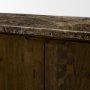 71391-AB - Kendrix Dark Brown Oak Wood Cappuccino Marble 4 Door Closed Sideboard