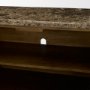 71391-AB - Kendrix Dark Brown Oak Wood Cappuccino Marble 4 Door Closed Sideboard