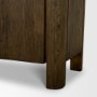 71391-AB - Kendrix Dark Brown Oak Wood Cappuccino Marble 4 Door Closed Sideboard