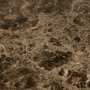 71391-AB - Kendrix Dark Brown Oak Wood Cappuccino Marble 4 Door Closed Sideboard