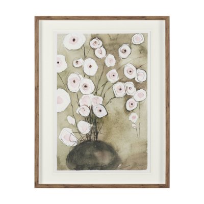 16167 - Butterfly Ranunculus I by Mercana Studio Hand-Embellished Framed Artwork Matted under Glass