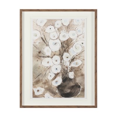 16168 - Butterfly Ranunculus II by Mercana Studio Hand-Embellished Framed Artwork Matted under Glass