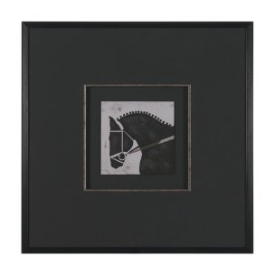 Steed 1 by Mercana Studio Hand-Embellished Framed Artwork Matted under Glass