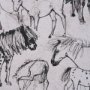 16171 - Pony Sketches I by Mercana Studio Hand-Embellished Framed Artwork Matted under Glass