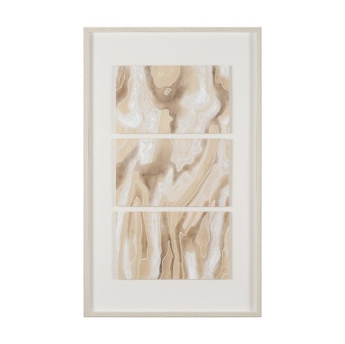 16177 - Coastal Topography by Mercana Studio Handmade Original Framed Artwork Matted under Glass