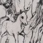 16181 - Pony Sketches II by Mercana Studio Hand-Embellished Framed Artwork Matted under Glass