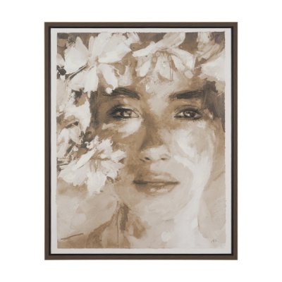 102797-FL - Repose by Mercana Studio Hand-Embellished Textured Framed Canvas Artwork