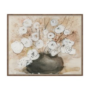 Butterfly Blossoms by Mercana Studio Hand-Embellished Textured Framed Canvas Artwork