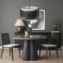65361 - Brasseur I (26"x15") Charcoal Black Metal Fish Scale Three Bulb Chandelier 