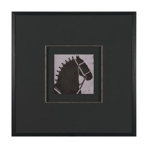Steed 2 by Mercana Studio Hand-Embellished Framed Artwork Matted under Glass