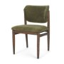 71274 - Cline Moss 008 Olive Fabric Upholstered and Brown Wood Dining Chair