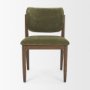 71274 - Cline Moss 008 Olive Fabric Upholstered and Brown Wood Dining Chair