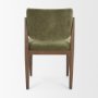 71274 - Cline Moss 008 Olive Fabric Upholstered and Brown Wood Dining Chair