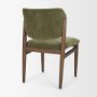 71274 - Cline Moss 008 Olive Fabric Upholstered and Brown Wood Dining Chair