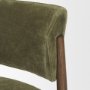 71274 - Cline Moss 008 Olive Fabric Upholstered and Brown Wood Dining Chair