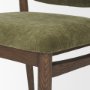 71274 - Cline Moss 008 Olive Fabric Upholstered and Brown Wood Dining Chair