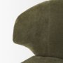 71277 - Niles 20" Seat Height Moss Olive Fabric Seat W/ Mid Brown Wooden Legs Wingback Dining Chair