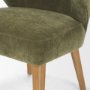 71277 - Niles 20" Seat Height Moss Olive Fabric Seat W/ Mid Brown Wooden Legs Wingback Dining Chair