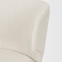 69399V - Niles 20" Seat Height Cream Fabric Seat W/ Dark Brown Wooden Legs Wingback Dining Chair