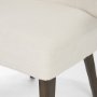 69399V - Niles 20" Seat Height Cream Fabric Seat W/ Dark Brown Wooden Legs Wingback Dining Chair