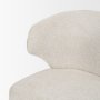 71265 - Niles 20" Seat Height Cream Fabric Seat W/ Med Brown Wooden Legs Wingback Dining Chair (G520-4A)