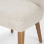 71265 - Niles 20" Seat Height Cream Fabric Seat W/ Med Brown Wooden Legs Wingback Dining Chair (G520-4A)