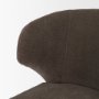 71268 - Niles 20" Seat Height Brown Fabric W/ Dark Brown Wooden Legs Wingback Dining Chair