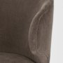 71268 - Niles 20" Seat Height Brown Fabric W/ Dark Brown Wooden Legs Wingback Dining Chair