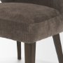 71268 - Niles 20" Seat Height Brown Fabric W/ Dark Brown Wooden Legs Wingback Dining Chair