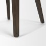 71268 - Niles 20" Seat Height Brown Fabric W/ Dark Brown Wooden Legs Wingback Dining Chair