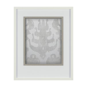 Shadow Ikat IV by Chariklia Zarris a Hand Embellished Textured Framed Art Print Matted under Glass