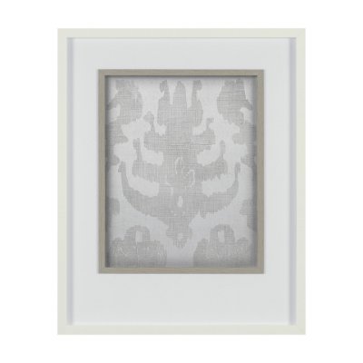 12925 - Shadow Ikat IV by Chariklia Zarris a Hand Embellished Textured Framed Art Print Matted under Glass