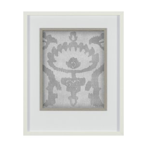 Shadow Ikat VI by Chariklia Zarris a Hand Embellished Textured Framed Art Print Matted under Glass