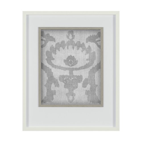 12927 - Shadow Ikat VI by Chariklia Zarris a Hand Embellished Textured Framed Art Print Matted under Glass