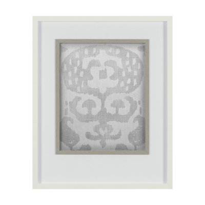 12922 - Shadow Ikat I by Chariklia Zarris a Hand Embellished Textured Framed Art Print Matted under Glass