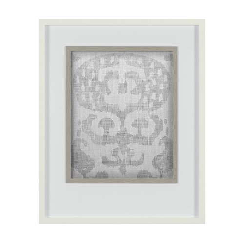 12922 - Shadow Ikat I by Chariklia Zarris a Hand Embellished Textured Framed Art Print Matted under Glass