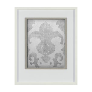 Shadow Ikat II by Chariklia Zarris a Hand Embellished Textured Framed Art Print Matted under Glass
