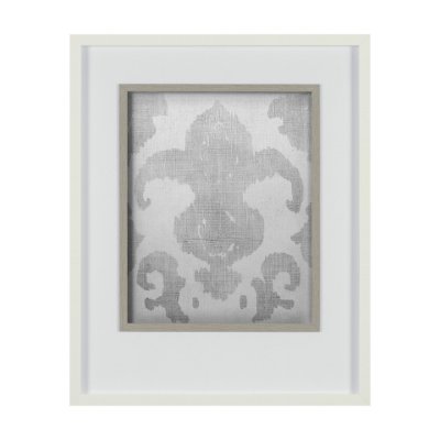 12923 - Shadow Ikat II by Chariklia Zarris a Hand Embellished Textured Framed Art Print Matted under Glass