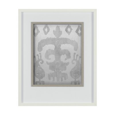 12924 - Shadow Ikat III by Chariklia Zarris a Hand Embellished Textured Framed Art Print Matted under Glass