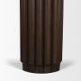 71287-AB - Marbrello Pink Marble Top Dark Brown Fluted Wood Half Moon Console Table Top
