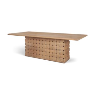 Trellyn 99"L x 44"W Rectangular Dining Table | Modern | Light Brown Wood | Seats 8