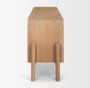71293 - Trellyn Light Brown Solid Wood 4-Door Sideboard with Carved Woven Doors