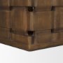 71296 - Trellyn Dark Brown Wood w/ Carved Woven Base Square Accent Table